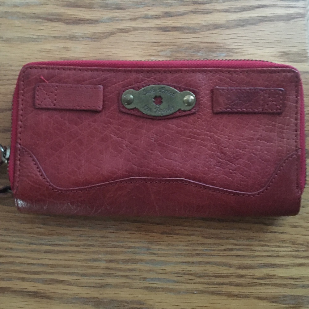 Lucky Brand red leather wallet